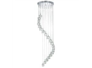 5053423102047 - Ice Cube - Integrierte led 20 Light Spiral Cluster Anhänger Chrom Finish - Searchlight