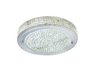 5053423104188 - Flush - led 1 Light Large Flush Deckenleuchte Chrom Kristall - Searchlight