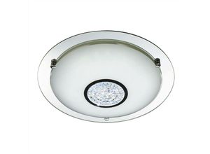 5053423115610 - Bathroom - Integrierte LED-Badezimmerspülung Decke Chrom Spiegel IP44 - Searchlight