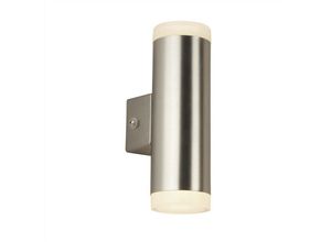 5053423125411 - Outdoor - Integrierte led 2-Licht-Außen-Up & Down-Wandleuchte Satin Silber IP44 - Searchlight