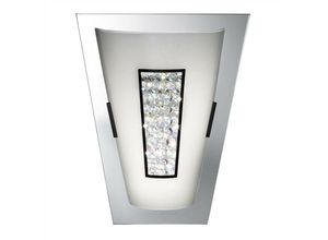 5053423128153 - Integrierter LED-Wandspiegel für Badezimmer Chrom Schwarz IP44 - Searchlight