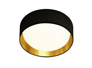 5053423131597 - Gianna - Integrierte led 1 Light Flush Deckenleuchte Weiß Schwarz Gold - Searchlight