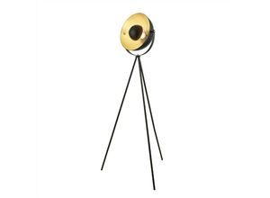 5053423134680 - Blink - 1 Licht Stehleuchte Matt Schwarz Gold E27 - Searchlight