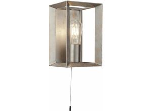 5053423135090 - - Industrie Stil Wand Leuchte Wohn Zimmer Flur Lampe silber gold gebürstet 2411SI