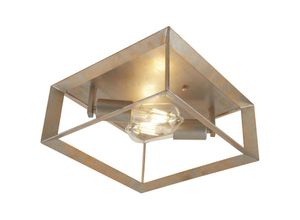 5053423135106 - - Industrie Stil Decken Lampe Wohn Schlaf Zimmer Leuchte silber gold gebürstet 2412-2SI