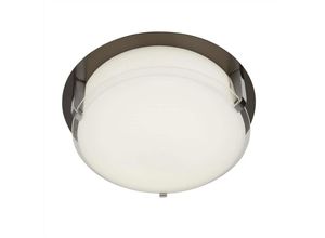 5053423137384 - Edinburgh - Integrierte led 1 Light Flush Braun Weiß Chrom - Searchlight