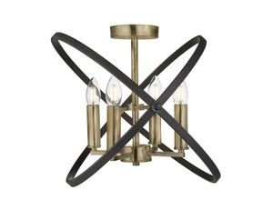 5053423138169 - Hoopla - 4 Light Semi Flush Bronze Braun E14 - Searchlight