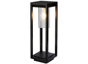 5053423164786 - Sockelleuchte Atlanta 1-flammig Aluminium schwarz 45cm Stehleuchte IP44 Glas klar