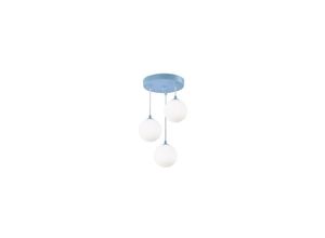 5053423167565 - Kids 3 Light Anhänger blau mit Opalglas - Searchlight