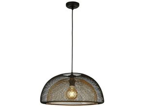 5053423167596 - Searchlight - Suchscheinwerfer Honeycomb 1 Light Double Layered Mesh Anhänger schwarz außen mit gold innen