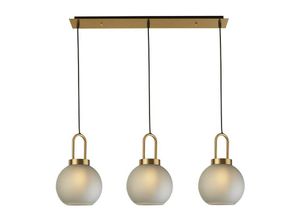 5053423188300 - Snowdrop 3 Light Bar Pendelleuchte Messing Säureglas - Searchlight