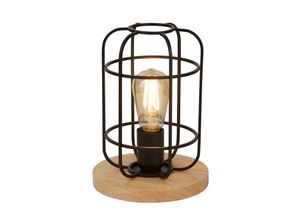 5053423227559 - - Vision Cage Tischlampe Mattschwarz & Holz