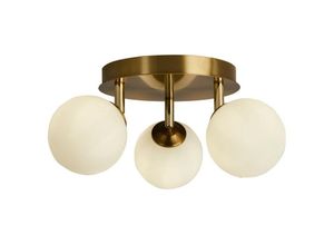 5053423242019 - Crosby 3-helles Halb- Flush-Gold Opalglas - Searchlight