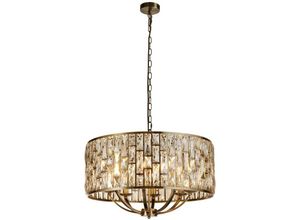 5053423242088 - Bijou 8-flammige Pendelleuchte antikes Messing Champagnerglas - Searchlight