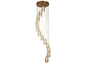 5053423243207 - Cyclone 12-flammige Pendelleuchte aus Bronze Champagnerglas - Searchlight