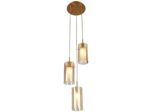 5053423247120 - Searchlight Duo II Duo III 3 Light Multi Drop Bronze Champagnerglas