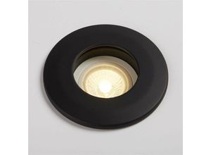 5053423256061 - Burford Badezimmer-Downlight schwarz IP65 feuerfest - Searchlight