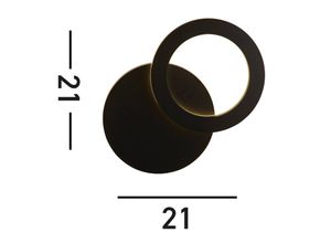 5053423271712 - LED-Außenwandleuchte Hyde schwarz Ø 21 cm Alu indirekt 5053423271712 - LED-Außenwandleuchte Hyde schwarz Ø 21 cm Alu indirekt