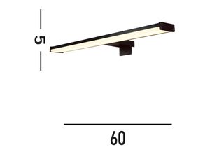 5053423272573 - LED-Spiegelleuchte Kos Breite 60 cm schwarz Aluminium IP44