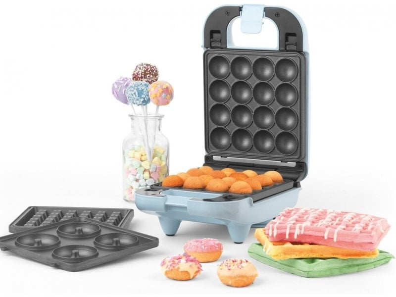 5054061474138 - - 3 in 1 Treat Maker - Waffeleisen Cake Pop-Maker Donutmaker - Blau