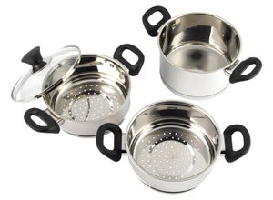 5054061558760 - Salter® Dampfgartopf-Set 4-tlg Ø 18 cm