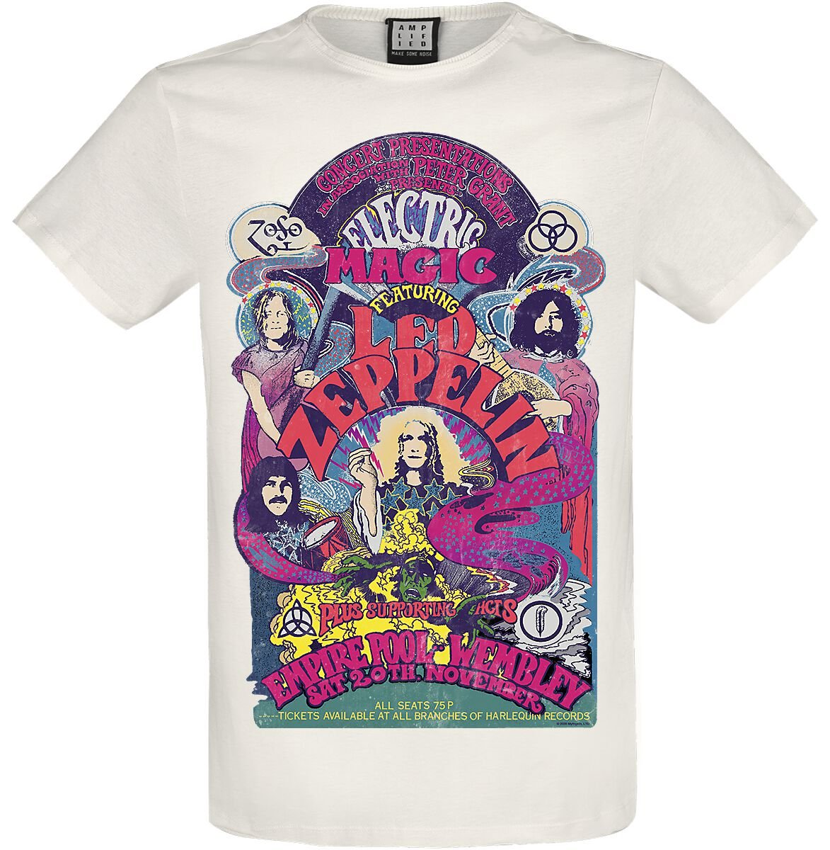 5054488486011 - Amplified Collection - Electric Magic T-Shirt altweiß in XS