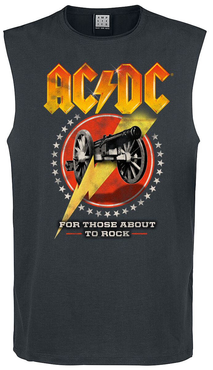 5054488592194 - AC DC Amplified Collection - For Those About To Rock Tank-Top charcoal in M