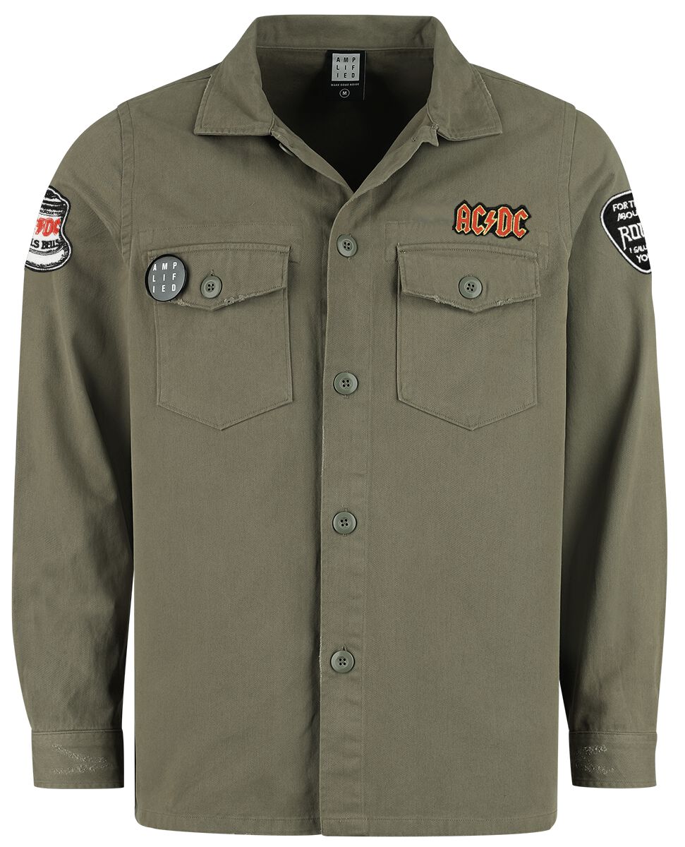 5054488876201 - AC DC Amplified Collection - Military Shirt - Shacket Langarmhemd khaki in M