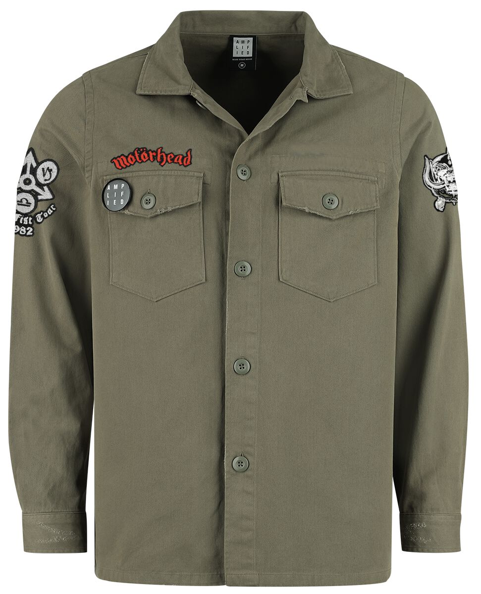 5054488876270 - Military Shirt - Shacket Langarmhemd khaki in L 5054488876270 - Military Shirt - Shacket Langarmhemd khaki in L