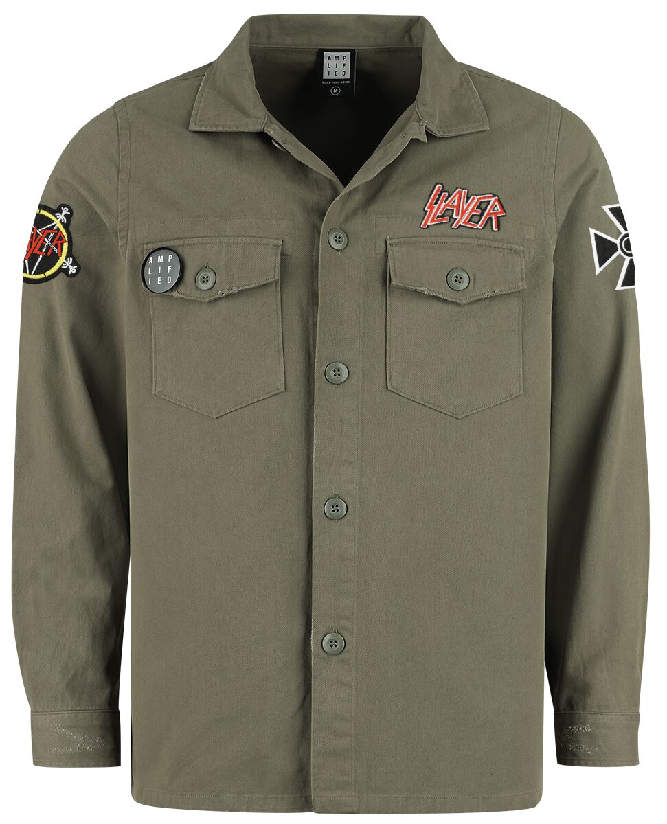 5054488876430 - Amplified Collection  Military Shirt - Shacket Langarmhemd khaki in S