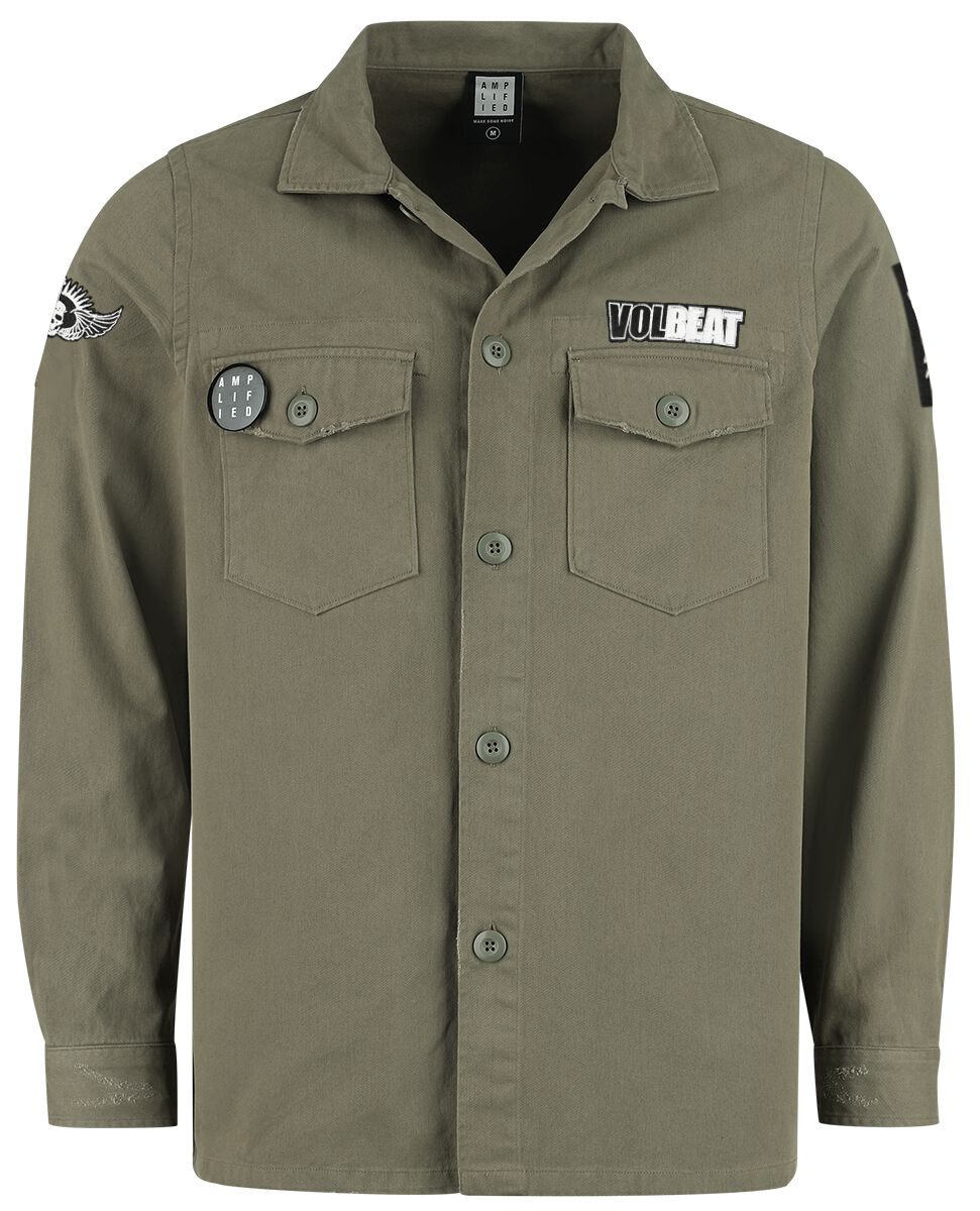 5054488876508 - Amplified Collection - Military Shirt - Shacket Langarmhemd khaki in M