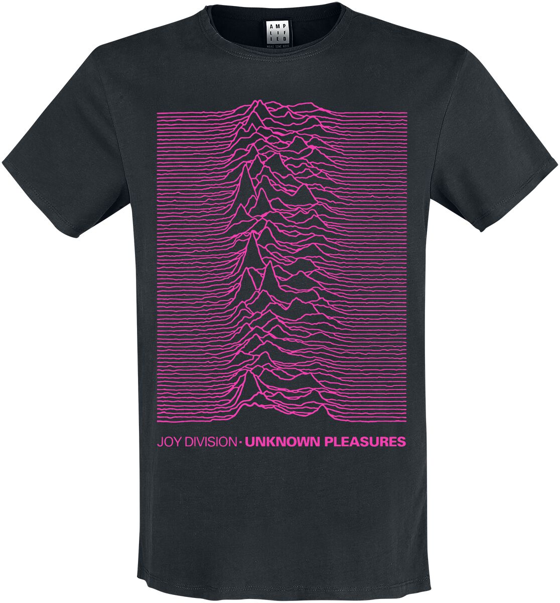 5054488908766 - Amplified Collection - Unknown Pleasures Neon Pink T-Shirt charcoal in M 5054488908766 - Amplified Collection - Unknown Pleasures Neon Pink T-Shirt charcoal in M