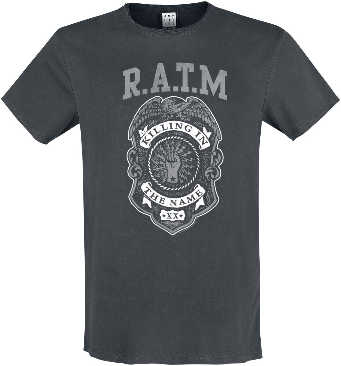 5054488918963 - Amplified Collection - Killing In The Name Of T-Shirt charcoal in XL