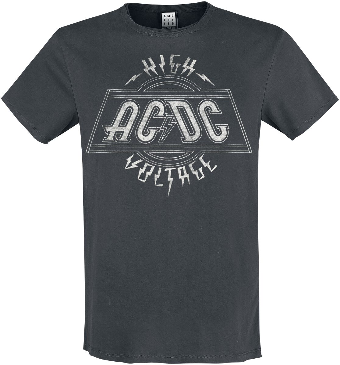 5054488921871 - AC DC Amplified Collection - High Voltage T-Shirt charcoal in S