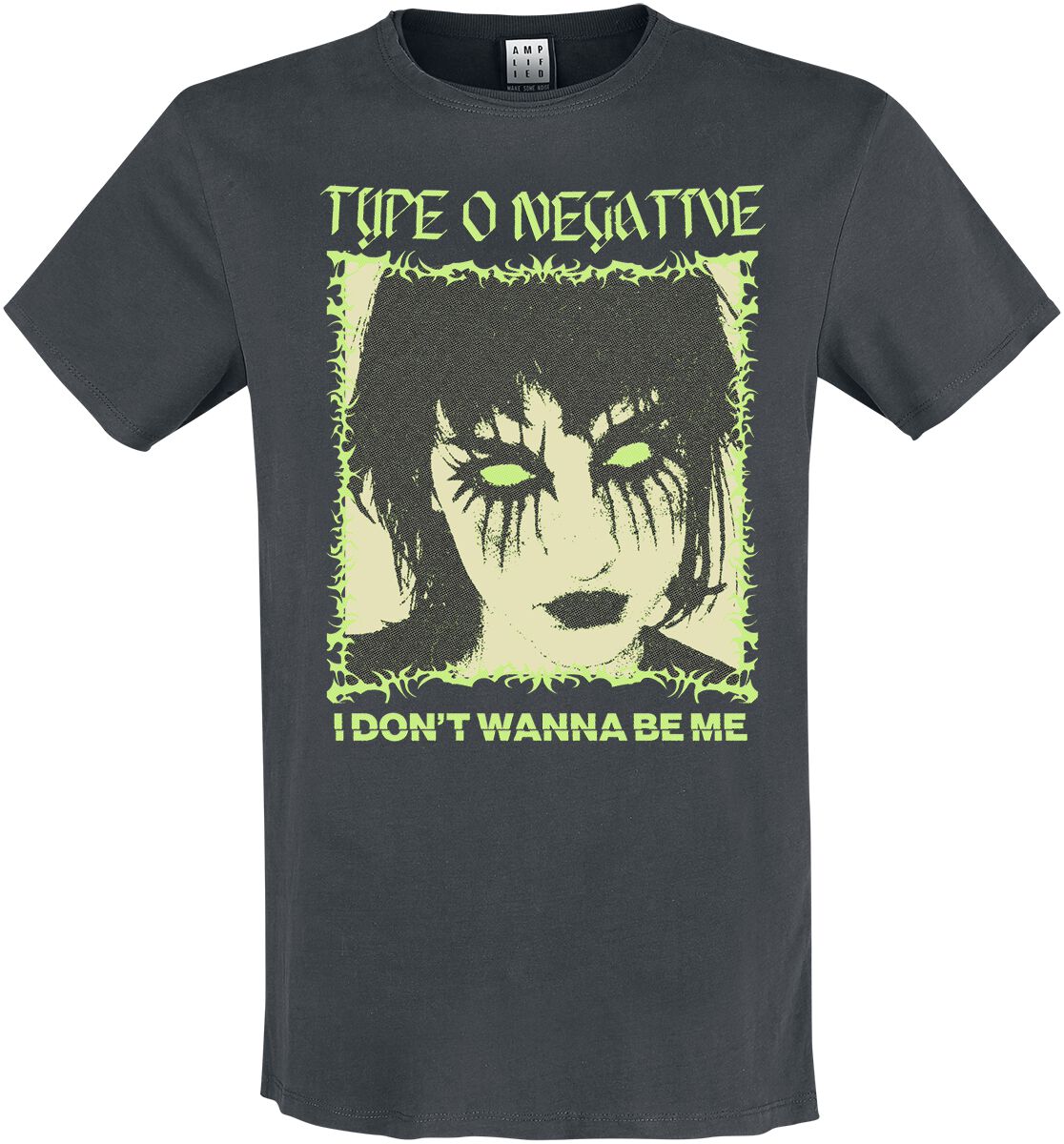 5054488953070 - Amplified Collection - I Dont Wanna Be Me T-Shirt charcoal in S