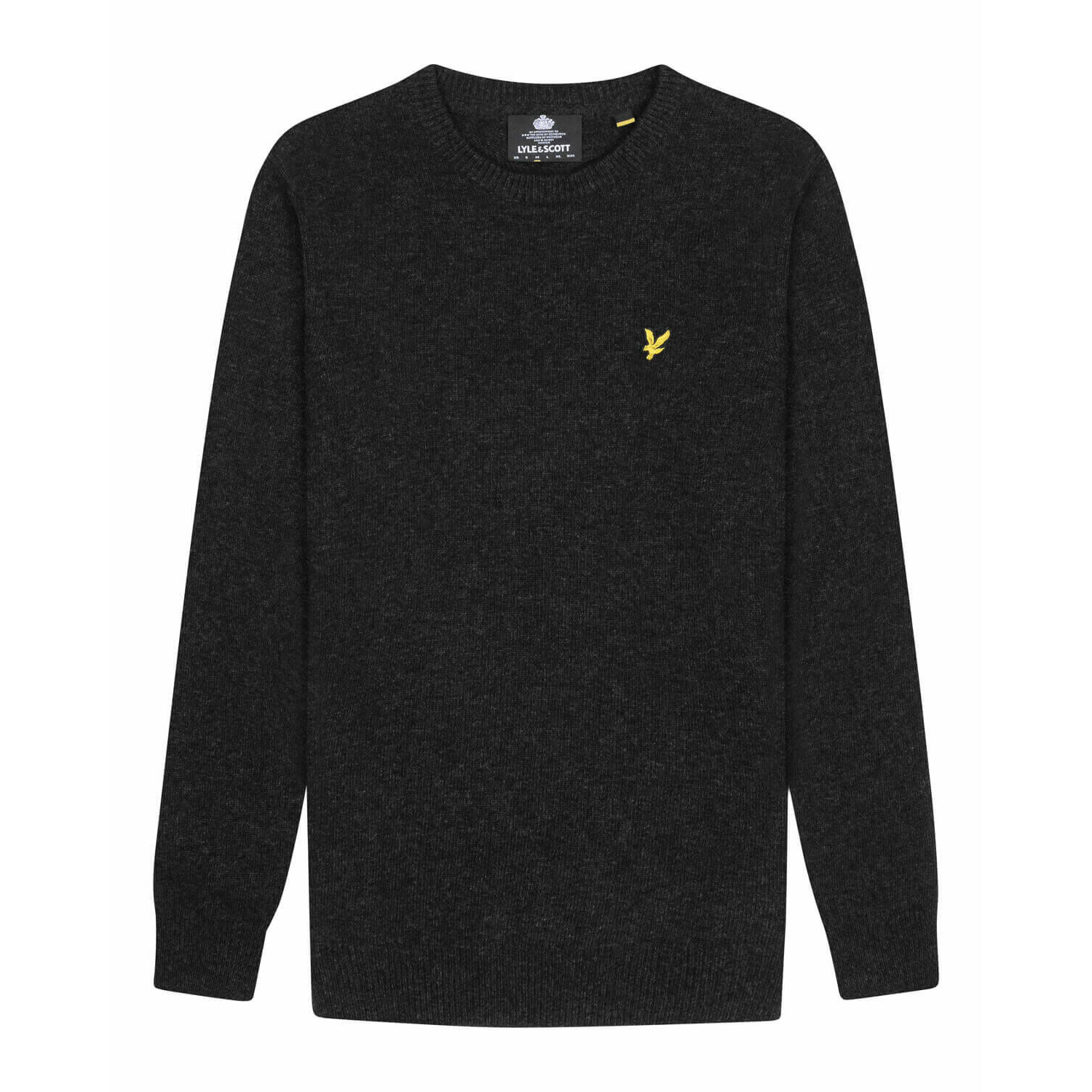 5054783738457 - Lyle & Lambswool Crew Neck Pullover Charcoal Marl 5054783738457 - Lyle & Lambswool Crew Neck Pullover Charcoal Marl