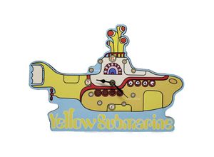 5055071693595 - The Beatles Uhr Yellow Submarine bunt bedruckt aus mdf batteriebetrieben