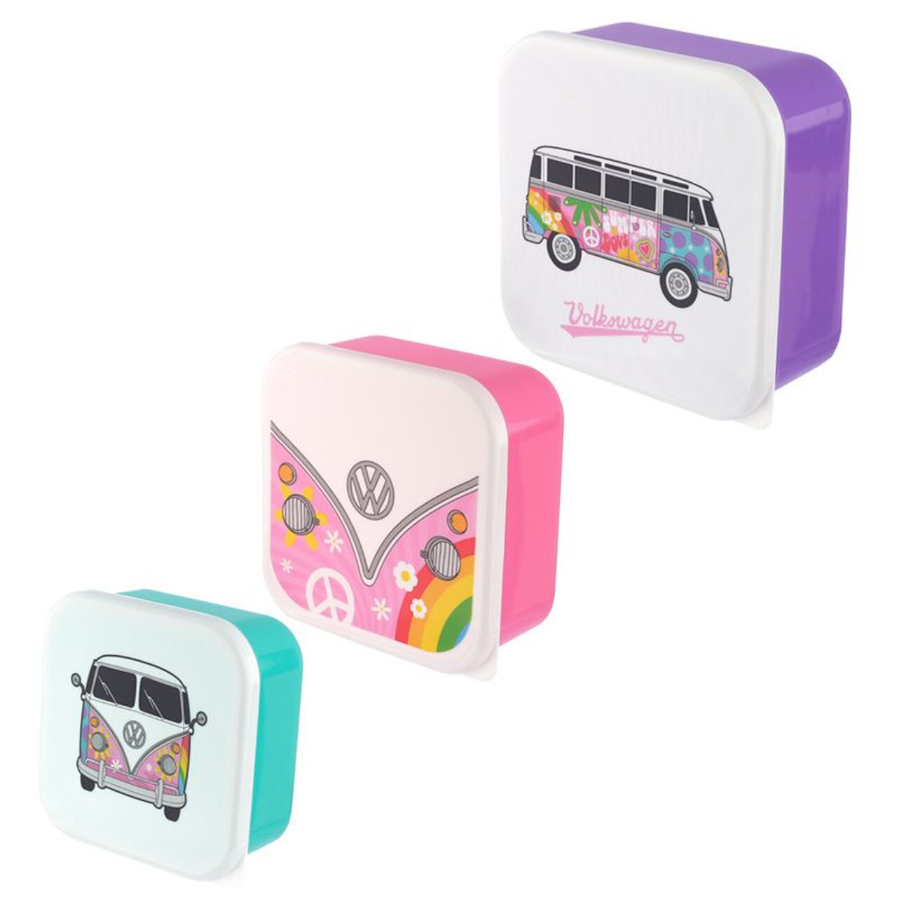 5055071759239 - Set von 3 Lunchpaketen box Volkswagen Van Bus Combi VW T1 Summer Love