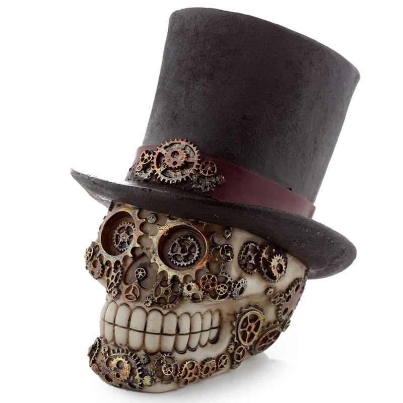 5055071761485 - Schädel Dekoration Zylinderhut Steam Punk 5055071761485 - Schädel Dekoration Zylinderhut Steam Punk