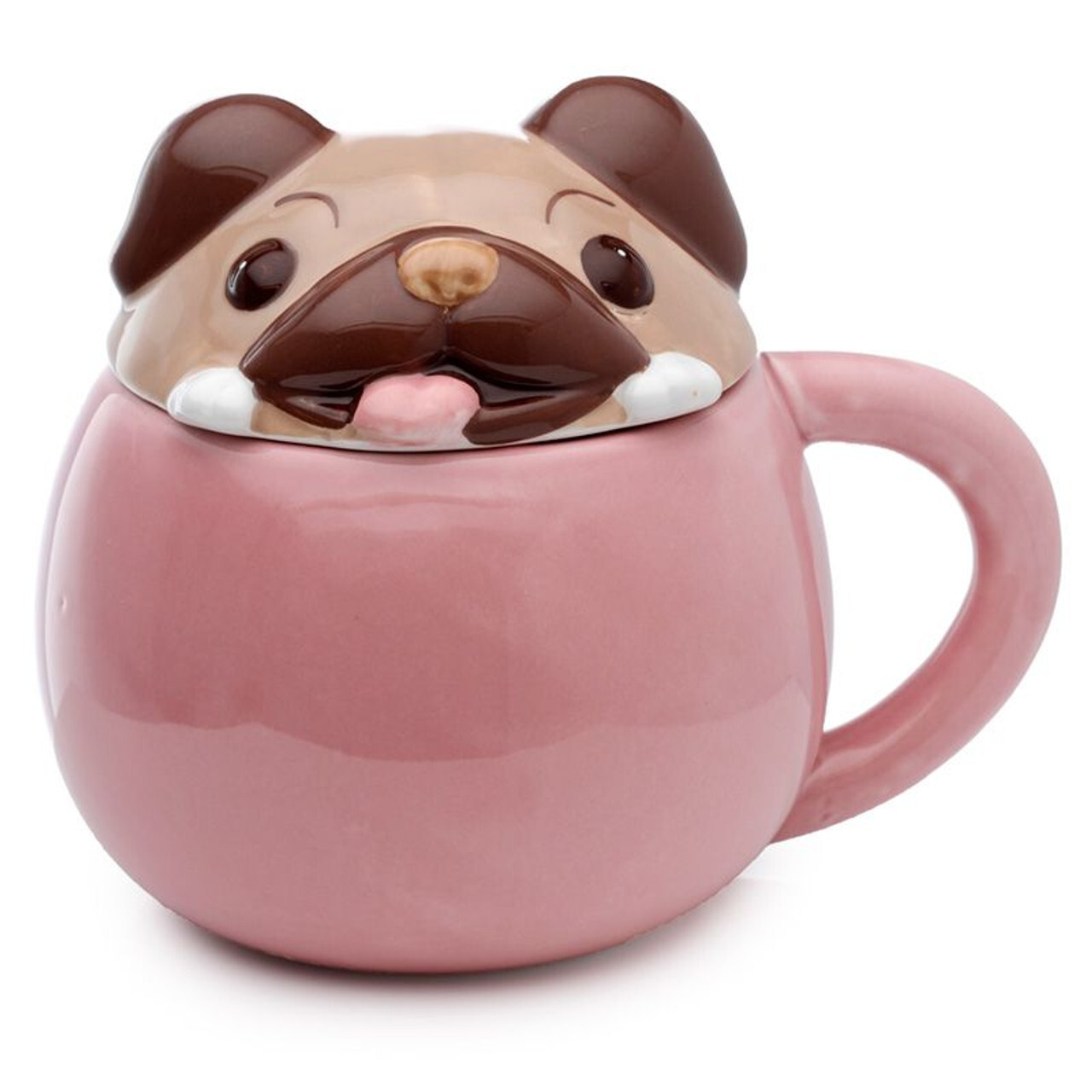 5055071769399 - Tasse mit Deckel mopps Hund Mops Puckator