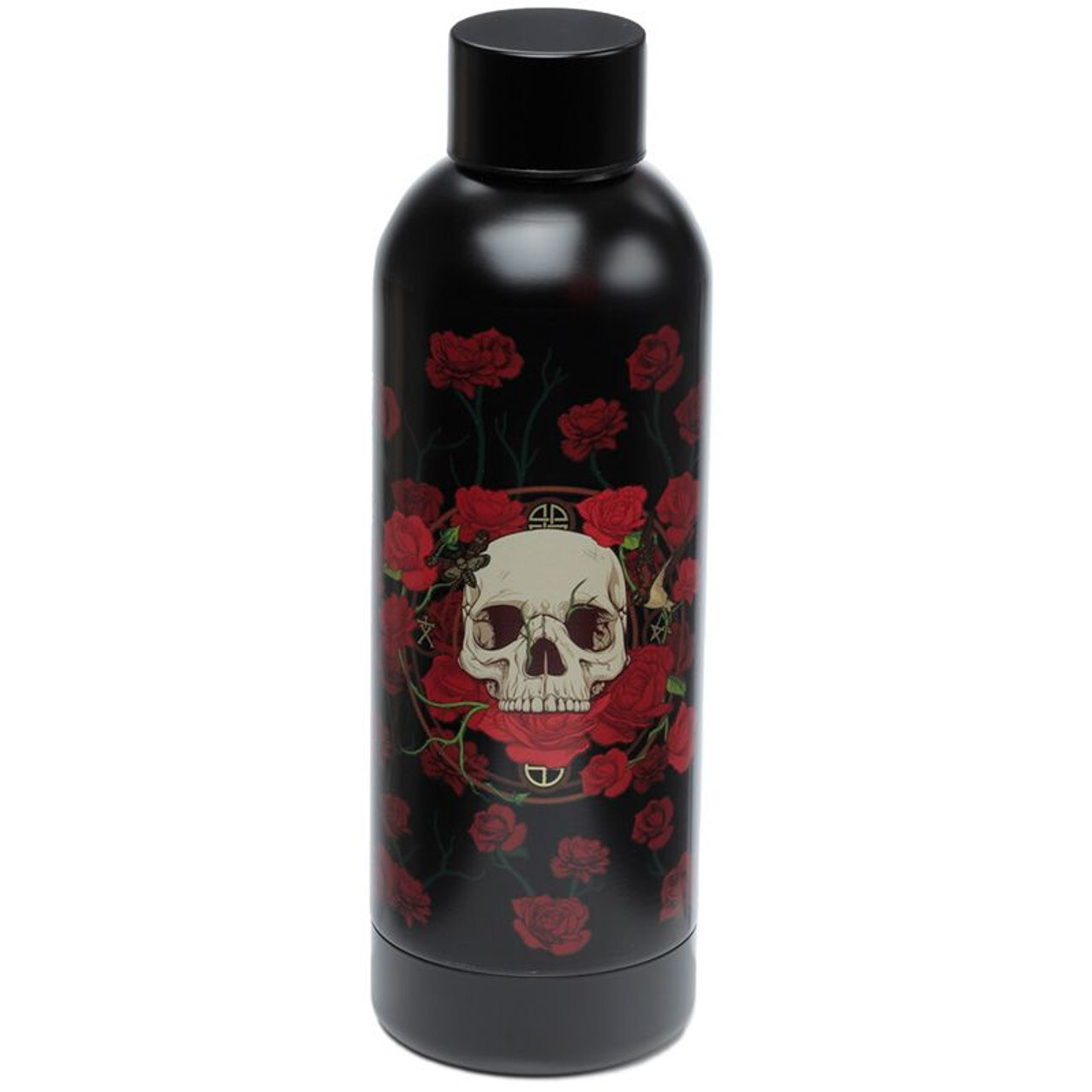 5055071777325 - Isolierte Trinkflasche aus rostfreiem Stahl Schädel Skulls & Roses