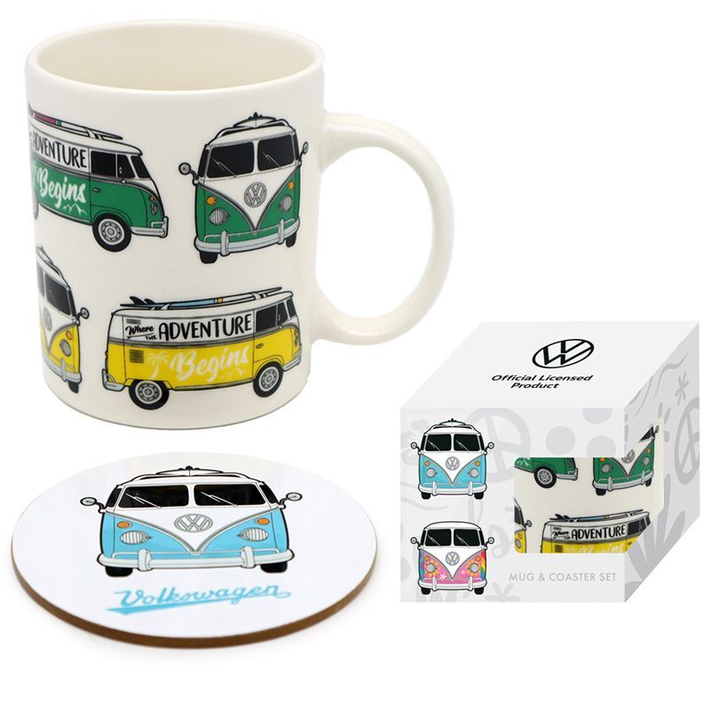 5055071781759 - Tasse und Untertasse VW Volkswagen T1 Camper Bus Porcelaine