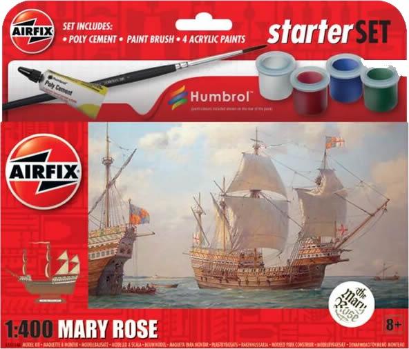 5055286686436 - Airfix A55114A - 1400 Small Starter Set NEW Mary Rose