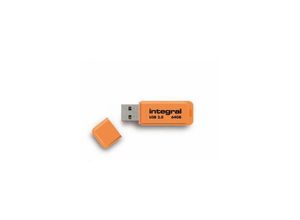 5055288418899 - 64GB USB30 drive neon orange up to R-100 W-30 mbs USB-Stick usb Typ-A 32 Gen 1 (31 Gen 1) - Integral