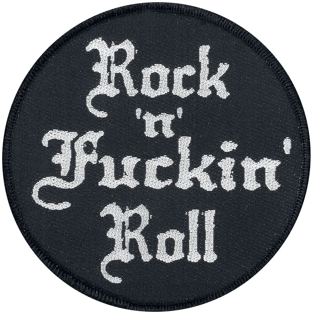 5055339742805 - Rock n Fuckin Roll Patch schwarz weiß 5055339742805 - Rock n Fuckin Roll Patch schwarz weiß