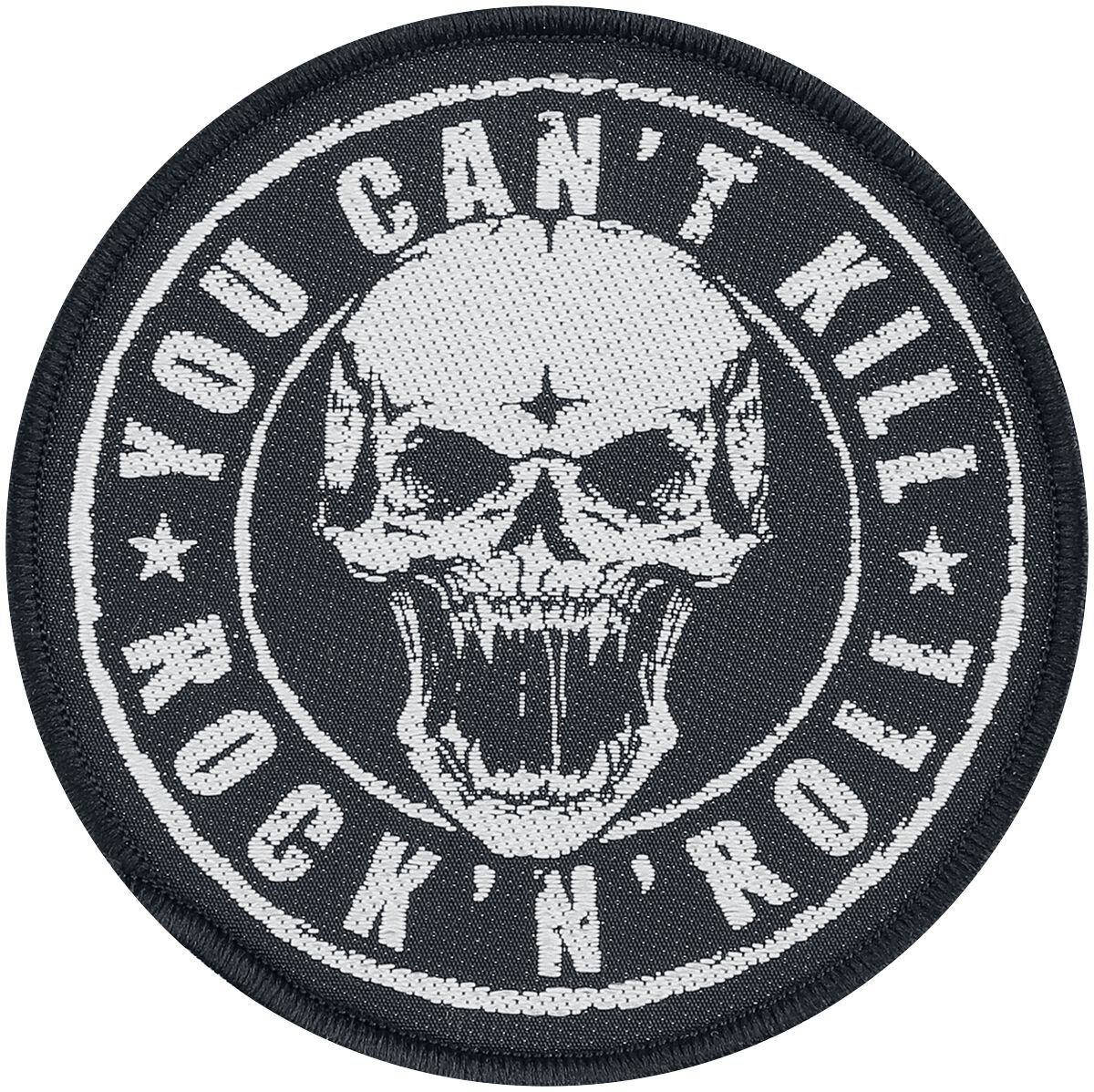5055339788759 - You Cant Kill Rock N Roll Patch schwarz weiß