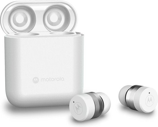 5055374710937 - Sound Wireless Earbuds - MOTO BUDS 120 - Bluetooth - wasser- und schweißbeständig - Touch- und Sprachsteuerung - 17 Stunden Wiedergabezeit - Weiß