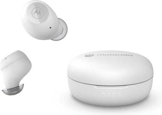 5055374710944 - Sound Wireless Earbuds - MOTO BUDS 150 - In-Ear-Earbuds - Bluetooth - wasser- und schweißfest - Touch- und Sprachsteuerung - 18 Stunden Wiedergabezeit - Weiß