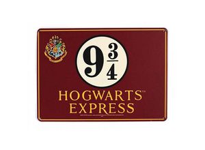 5055453443398 - - Harry Potter Blechschild Hogwarts Express rot aus Metall mit Befestigungslöchern