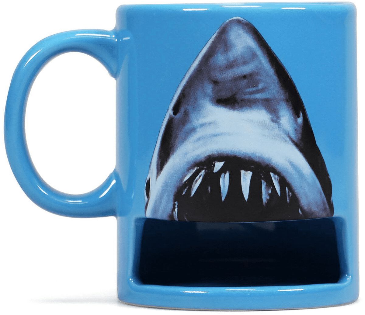 5055453480027 - Jaws - Tasse mit Keksablage Tasse blau